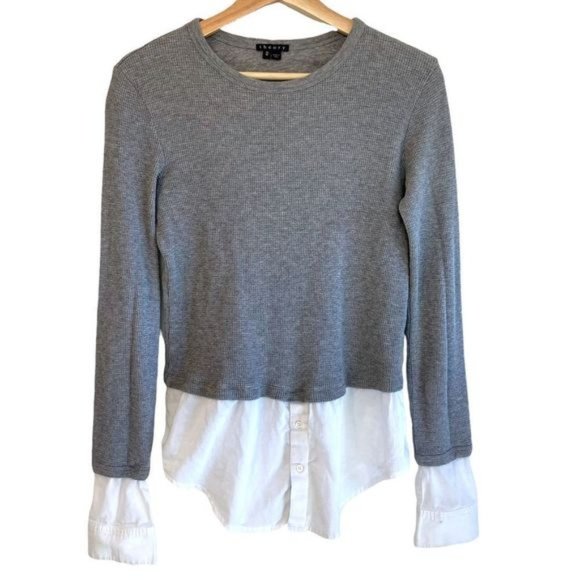 Theory 100% Cotton Layered Thermal Top - Picture 1 of 5